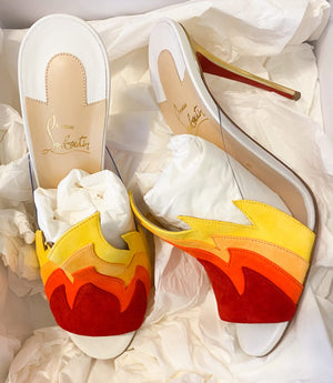 Christian Louboutin Flame PVC Mule Pumps